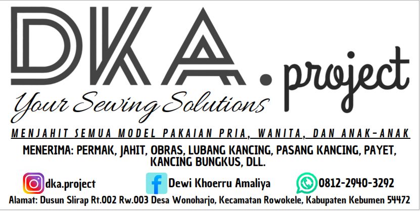 dka Jahit Baju Semakin Mudah di DKA Project