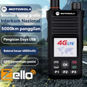 Motorola POC HT Zello Walkie Talkie B7 4G Jarak jauh 5000KM WiFi/Bluetooth Sim